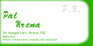 pal mrena business card
